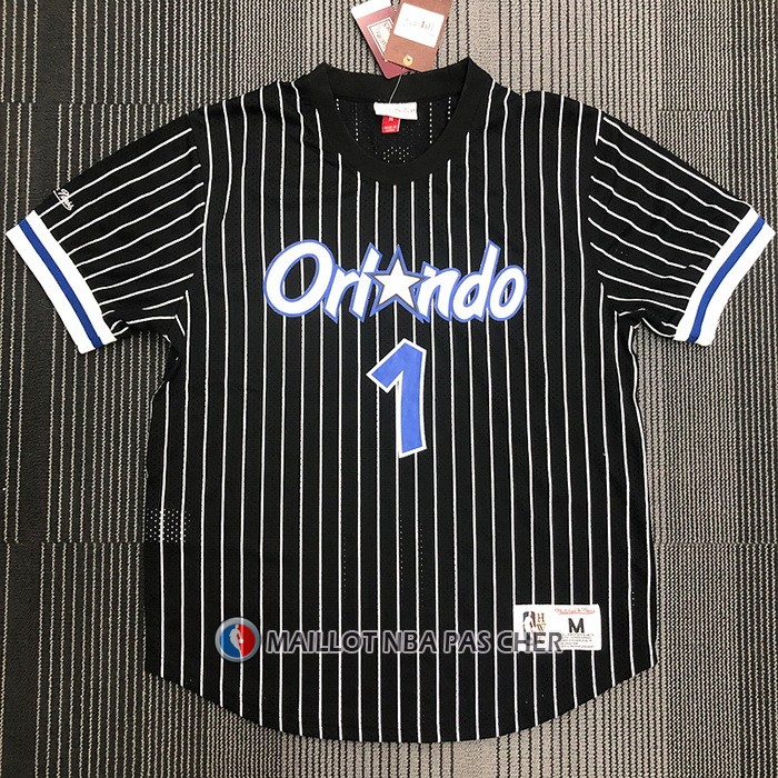 Maillot Manche Courte Orlando Magic Tracy McGrady NO 1 Noir